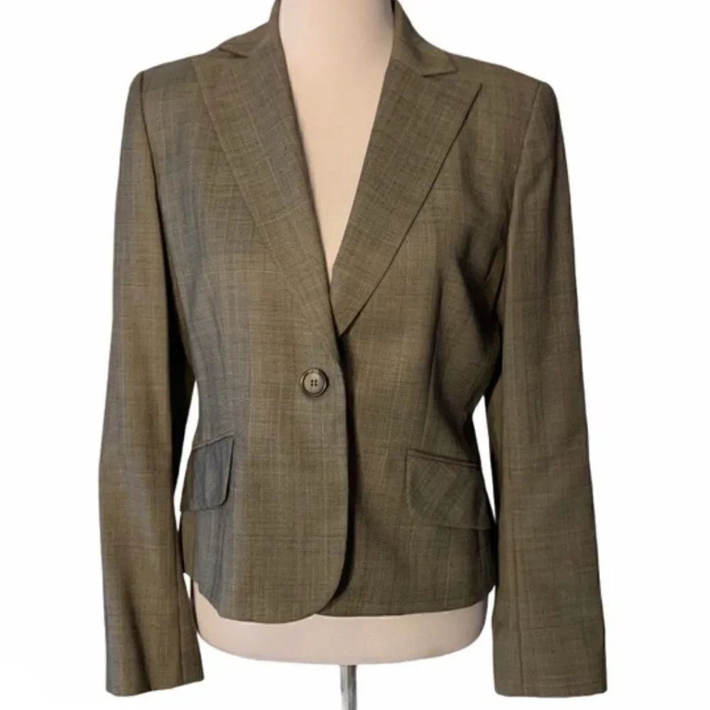 Ann Taylor Grey Wool Blazer size 8